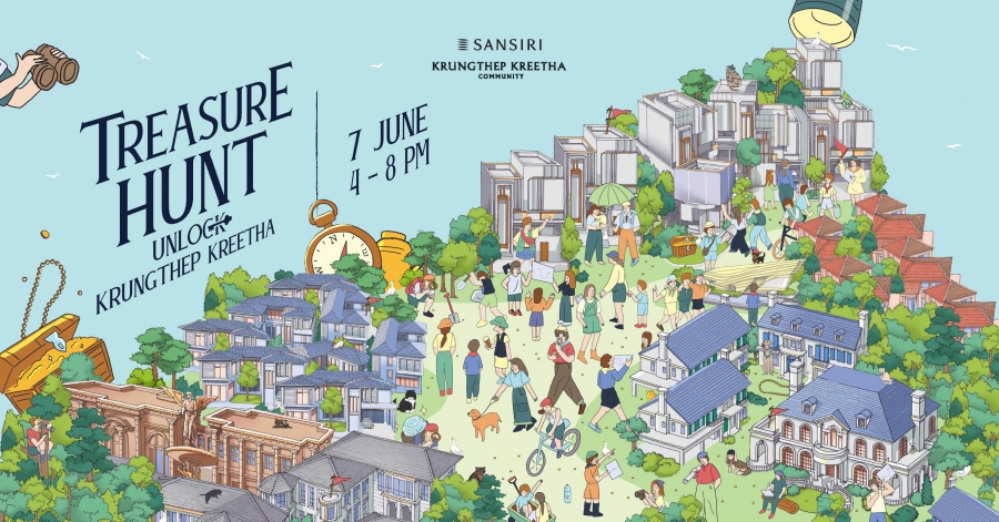 แสนสิริ เปิดเมือง “SANSIRI TREASURE HUNT” ท้าเหล่านักล่าสมบัติ พิชิตปริศนา ไขความลับ แห่งเมืองกรุงเทพกรีฑา กว่า 500 ไร่ 7 มิ.ย.นี้ ที่ แสนสิริ กรุงเทพกรีฑา คอมมูนิตี้